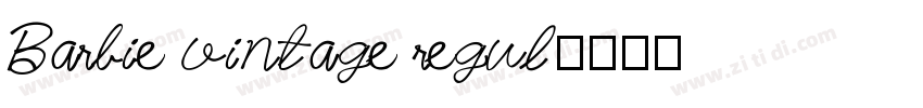 Barbie vintage regul字体转换